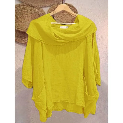 2025 Women New Fashion Off Shoulder Oversize Blouse Solid Bat Sleeve Tops Spring Summer Loose Irregular Hem Shirt Female Holiday