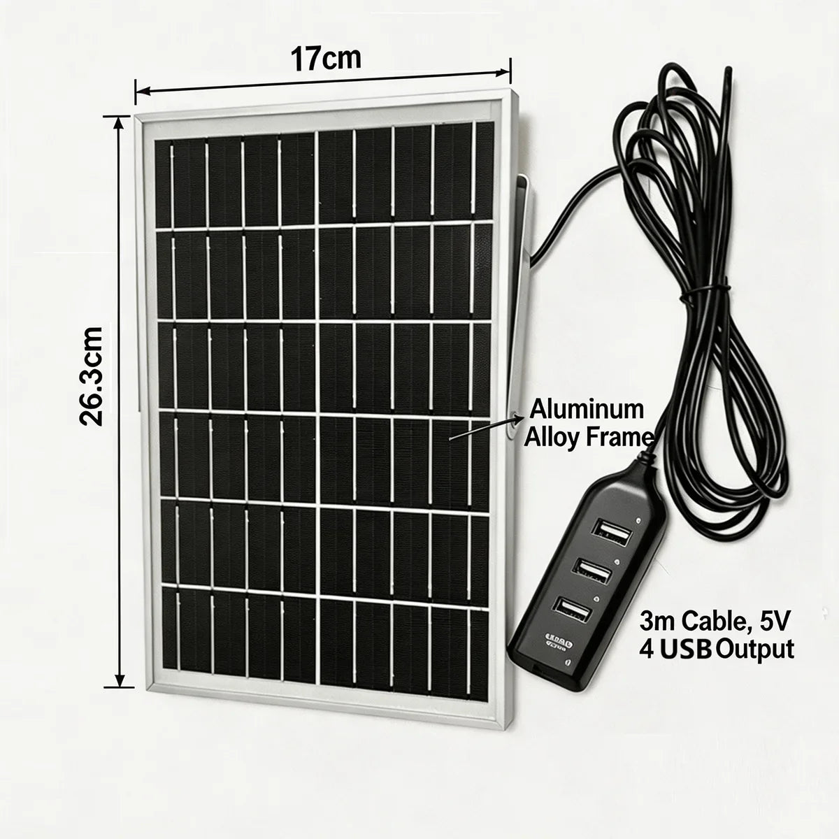 10W 5V Solar Battery Charger For Security Camera Portable Solar Power Panel With Micro USB Type-C Output Solar Panel Charger Kit