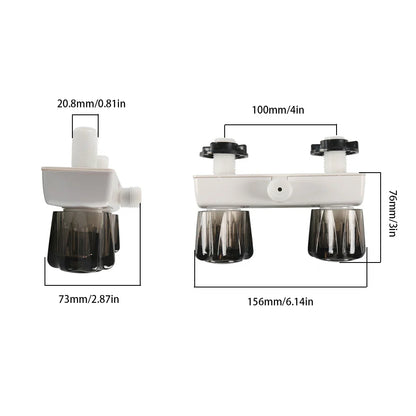 4 Inch RV Camper Faucet Mixing Valve Hot and Cold Bathroom Shower Switch with Water Supply Motorhome Travel Trailers B09JZGH72T