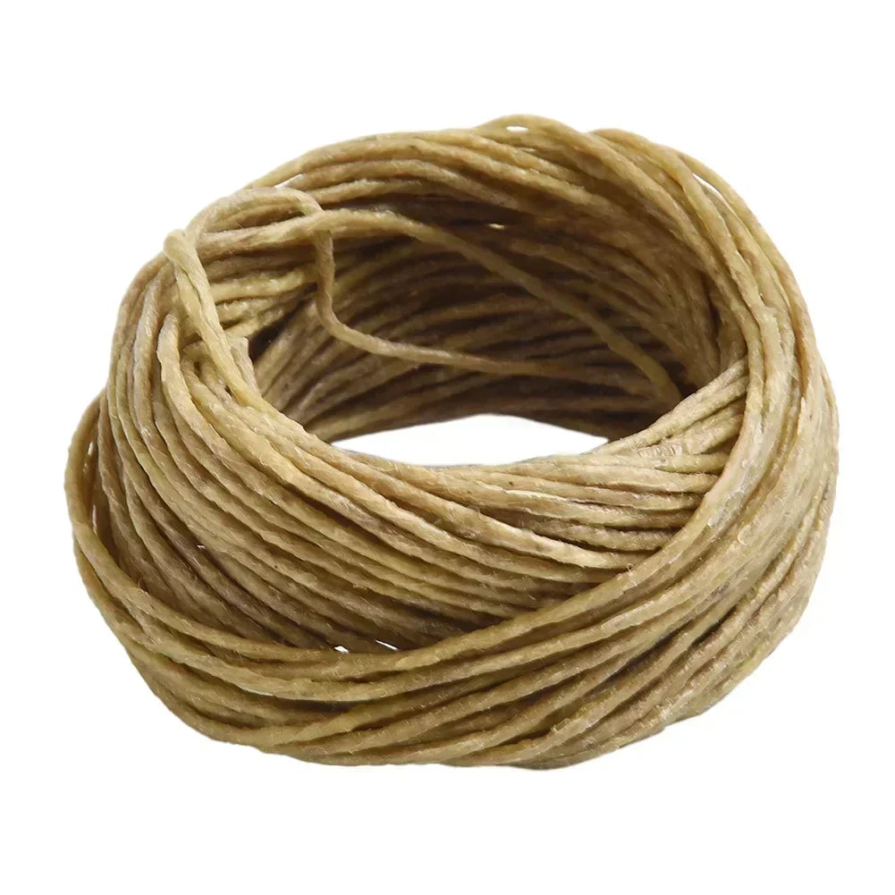 1 Roll Beeswax Wick Organic Hemps Wick 33 FT Well Coated Natural Beeswax For DIY Candle Stick Making Votives Tea Lights New