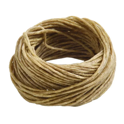 1 Roll Beeswax Wick Organic Hemps Wick 33 FT Well Coated Natural Beeswax For DIY Candle Stick Making Votives Tea Lights New