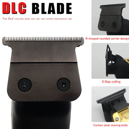 Beard Trimmer for Men with DLC Blade T-Blade Zero Gapped 8000RPM 5W Low Noise Cordless Professional Hair Trimmer Machine Barber