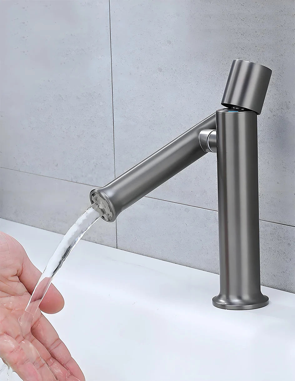 Bathroom Faucets Stainless Steel 304 Brushed Gold Basin Mixer Sink Faucet Gourmet Washbasin Tapware Hot Cold Water Tap Grey