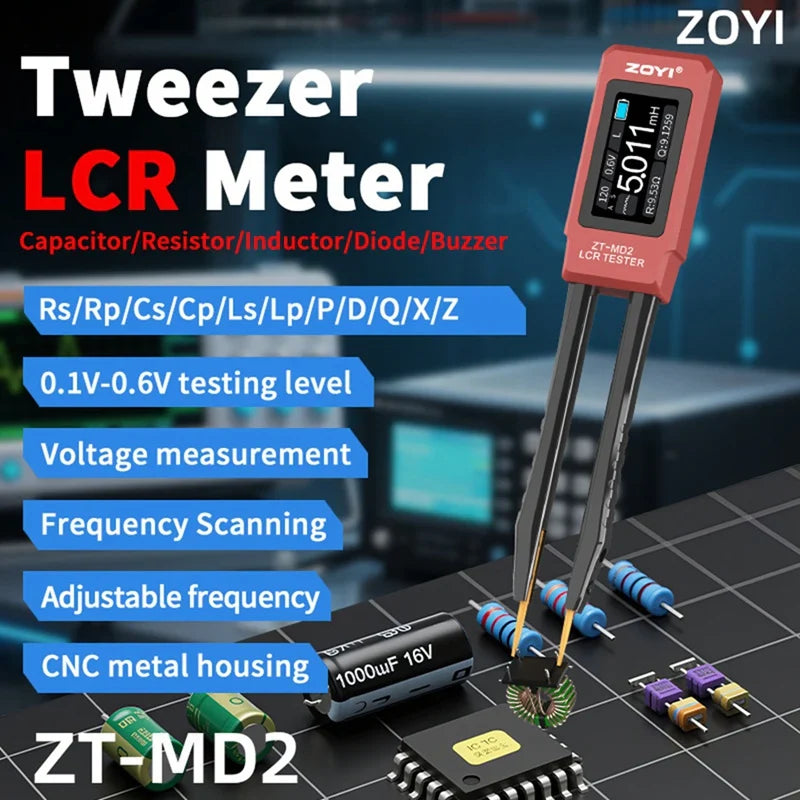 -MD2 Digital Smart Tweezer Meter for Resistance Capacitance Inductance Intelligent Digital Tweezers Calibration Board