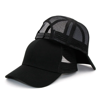 Custom Logo Mesh Splicing Breathable Adjustable Baseball Cap Men Hip Hop Summer Shade Snapback Hat Outdoor Women  Trucker Caps