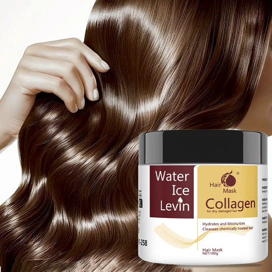 100g Collagen Moisturizing Hair Mask - Hyaluronic Acid and Keratin Repair Dry and Damaged Hair