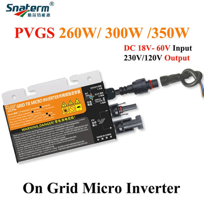 700W 600W 500W 350W 300W 260W MPPT Solar PV On Grid Tied Micro Power Inverter DC18V-60V to AC110V-220V 50HZ/60HZ home use IP65