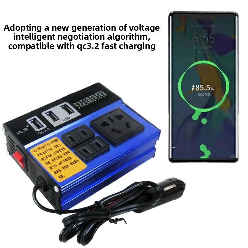 Car Electric Energy Inverter Efficient Conversion Strong Compatibility Power Converter For Vehicle Truck SUV Boat Use