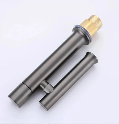 Bathroom Faucets Stainless Steel 304 Brushed Gold Basin Mixer Sink Faucet Gourmet Washbasin Tapware Hot Cold Water Tap Grey
