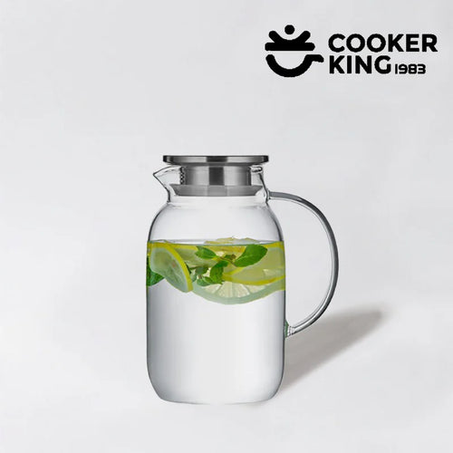 COOKER KING 1.8/2.5L Glass Water Kettle High Borosilicate Glass Large Capacity Teapot High Temperature Resistance Office Use