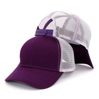 Custom Logo Mesh Splicing Breathable Adjustable Baseball Cap Men Hip Hop Summer Shade Snapback Hat Outdoor Women  Trucker Caps