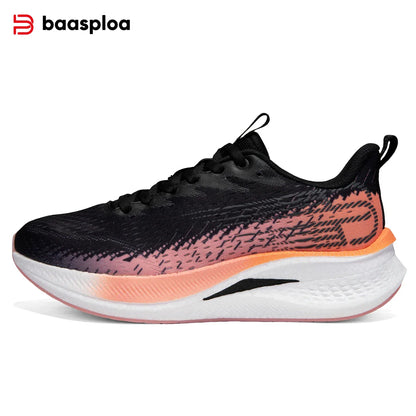 Baasploa New Running Shoes Women Lightweight Breathable Non-slip Sneakers Female Outdoor Carbon Plate Professional Sports Shoes