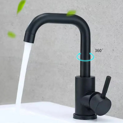 304 Stainless Bathroom Basin Faucet Steel Hot Cold Wash Mixer Crane Tap 360 Rotation Sink Faucets Single Lever Tap For Bathroom