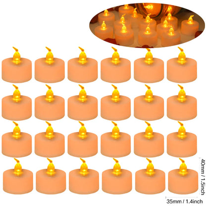 24/48 Pack Heart Shaped LED Tea Lights Candles with Artificial Rose Petals Romantic Night Decorations  for Wedding Anniversary