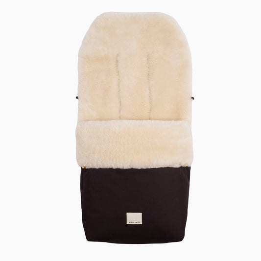 Binibamba Sheepskin Puffmuff Fixed Harness - Milk