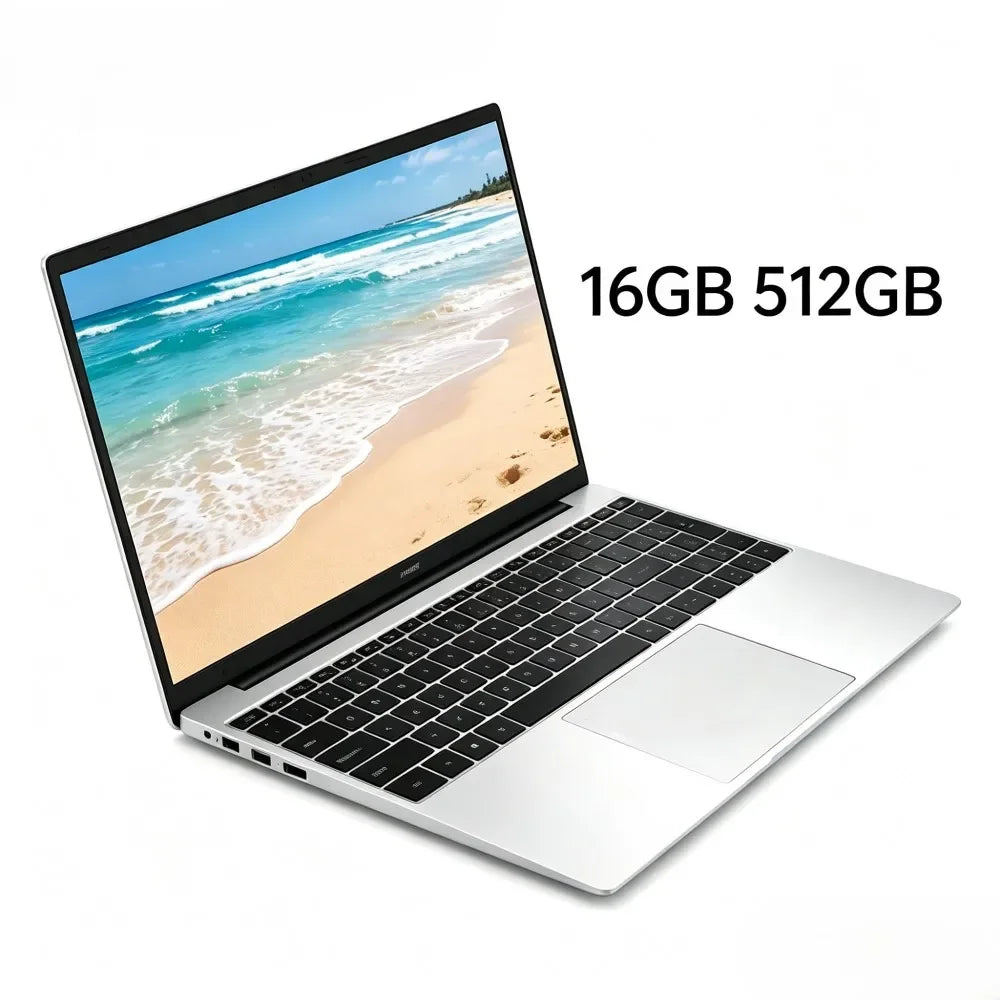 15.6 Inch HD Notebook 120Hz IPS Display Intel N95 32GB RAM 2TB SSD Backlit Keyboard Reliable Battery Power