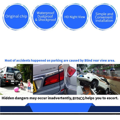Achteruitrij camera Dynamic trajectory European license Plate Frame Rear View System With Night Vision IR Lights LED