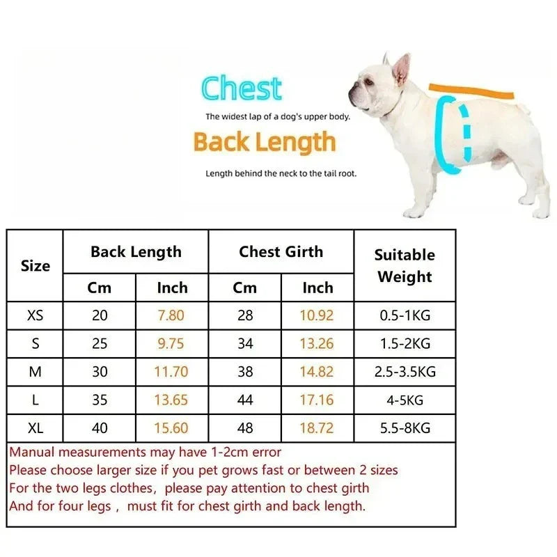Classic Fleece-Lined Dog Vest, Winter Warm Jacket for Dogs, Cozy Traction Apparel for Chihuahua, French Bulldog, Teddy & Puppy