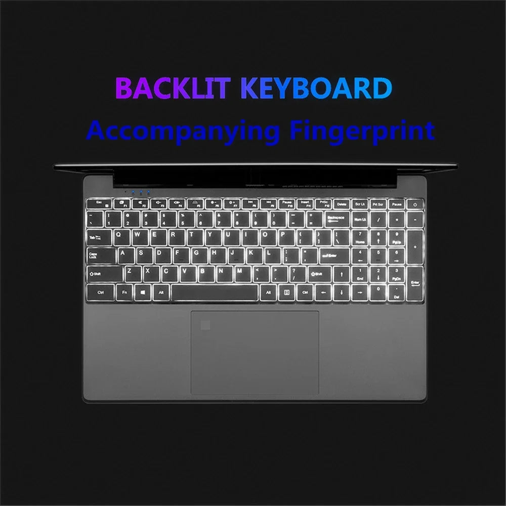 2025 Laptop 15.6 Inch IPS Screen 16GB RAM Intel Celeron 11th N5095 Netbook Windows 10 11 Pro Office Notebook Pc Portable