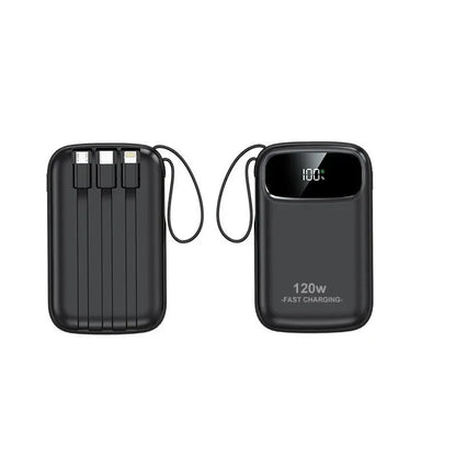 120W Super Fast Charging Power Bank New 20000mAh Large Capacity Power Bank with Cable