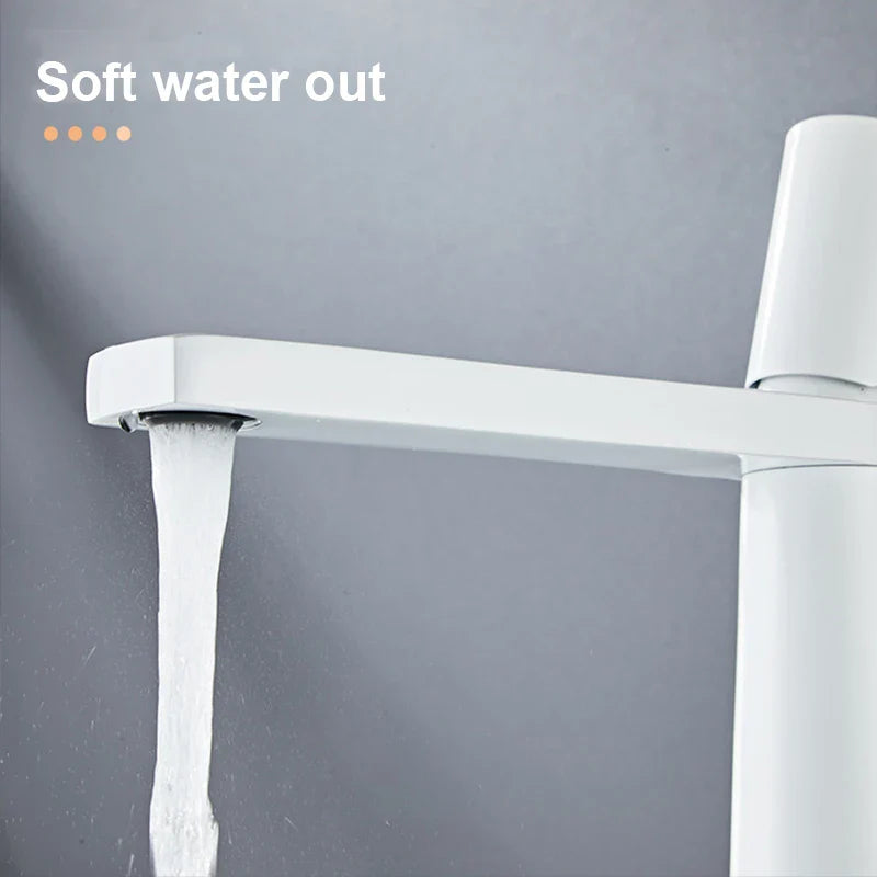 Bathroom Basin Faucet Stainless steel Mixer Tap Black/Chrome/White Wash basin Faucet Single Handle Hot and Cold Faucet