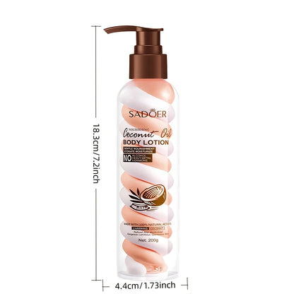 1 Bottle of 200ml Coconut Marshmallow Body Lotion, Suitable for All Light Beige Skin Tones, Deep Moisturizing Formula, Non-Greasy Moisturizer, Ideal as a Holiday Gift, Suitable for Both Men and Women, Daily Skincare Routine,