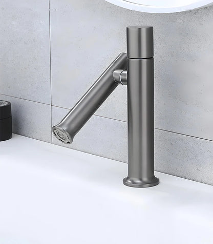 Bathroom Faucets Stainless Steel 304 Brushed Gold Basin Mixer Sink Faucet Gourmet Washbasin Tapware Hot Cold Water Tap Grey