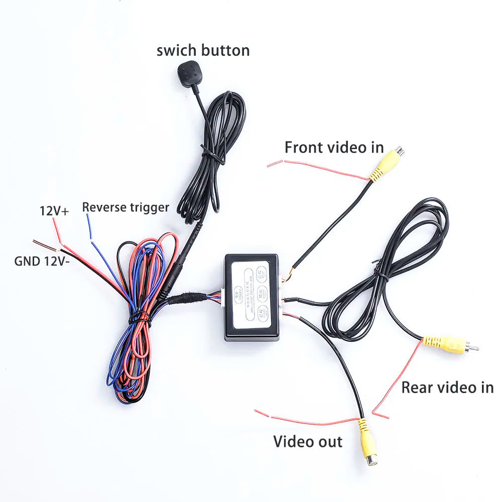 Car Parking Camera Video Channel Converter Auto Switch Front /View Side/Rearview Rear View Control Box with Manual