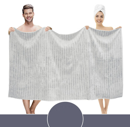 Classic Turkish Towel, Extra Large, Premium Cotton Bath,Thick and Absorbent,Quick-Dry,Ribbed, Luxury Bathroom Towels, 27x55 Inch