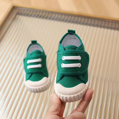 Children's Casual Shoes, Canvas Soft Sole Shoes Spring and Autumn Boys and Girls' Low Top Single Shoes Non-slip Prewalker Kids