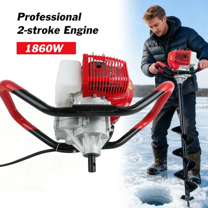 2 stroke Petrol Post Hole Digger Powerful Earth Auger Soil Drilling Machine Handheld Earth Drill for Digging Holes Earth Drill