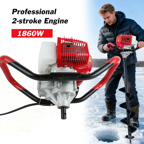 2 stroke Petrol Post Hole Digger Powerful Earth Auger Soil Drilling Machine Handheld Earth Drill for Digging Holes Earth Drill