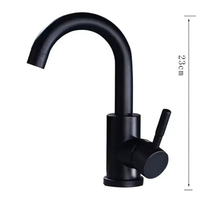 304 Stainless Bathroom Basin Faucet Steel Hot Cold Wash Mixer Crane Tap 360 Rotation Sink Faucets Single Lever Tap For Bathroom