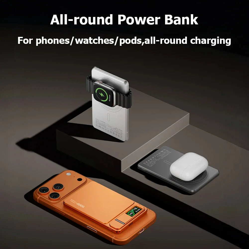 10000mAh Magnetic Powerbank 15W Wireless Power bank PD 20W Fast Charing External Battery For MagSafe iPhone 12-17 Pro Watch