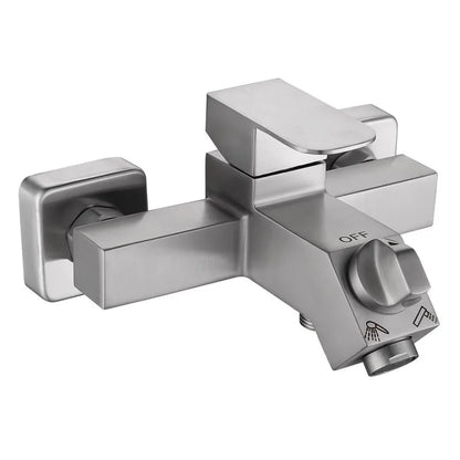 Bathroom Shower Faucet  Wall Mounted 304 SUS Shower Faucet Set Brushed Finished Styel New