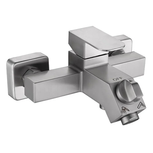 Bathroom Shower Faucet  Wall Mounted 304 SUS Shower Faucet Set Brushed Finished Styel New