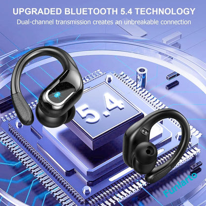Deep Bass Wireless Headphones Earbuds Bluetooth 5.3 TWS Earphones in-Ear LED Display Waterproof Earphones for Work Gym Sports