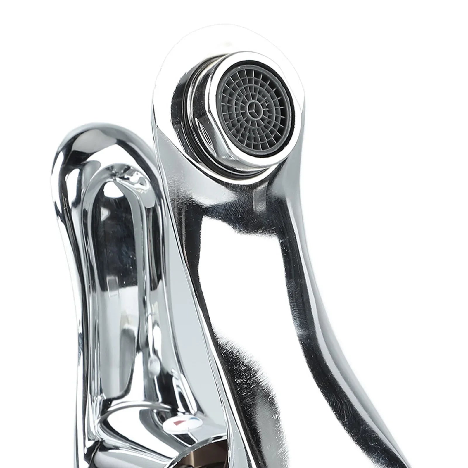 2 Hole Bathroom Sink Faucet Bathroom Sink Faucet Zinc Alloy 2 Hole Single Handle Hot and Cold Water Mixer Tap for Home Hotel