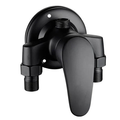 Cold Hot Mixer Tap Bathroom Faucets Black Shower Faucet Shower Head Set Household Wall Mounted Shower Mixer Valve Switch