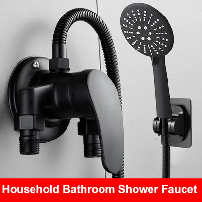 Cold Hot Mixer Tap Bathroom Faucets Black Shower Faucet Shower Head Set Household Wall Mounted Shower Mixer Valve Switch