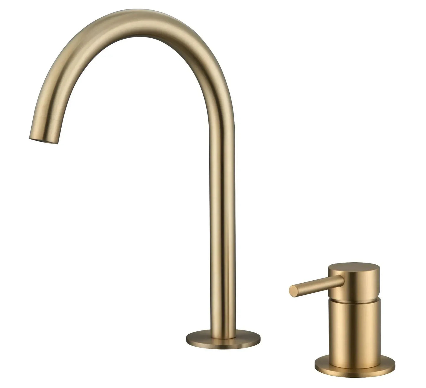 304 Stainless Steel Widespread Bathroom Basin Faucet Hot and Cold Mixed Water Wash Basin Faucet Deck Mounted Nickel /Black