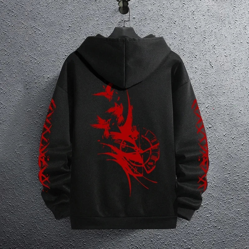 2025 Brand New Black Sweatshirts Autumn Winter Male Daily Casual Sporty Jogging Hoodie Men's Outwear Fashion Pullover