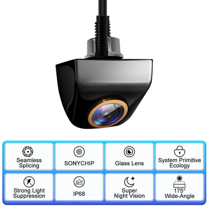 Car Rear View Camera 200° AHD 1920x1080P For Fisheye Golden Lens Full HDR Night Vision Vehicle back car reversing Front Camera