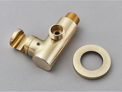 Brushed Gold Shower Faucet Embedded In 2 Ways Shower Mixers Wall Mounted Rainfall Bathroom Shower Tap Stainless Steel Head