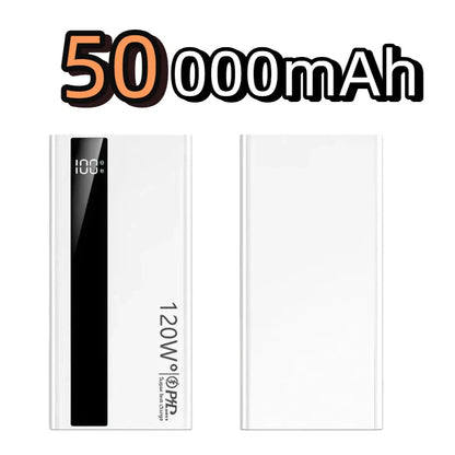 500000mAh High Capacity PowerBank 120W Super Fast Charging Portable External Battery Powerbank for iphone Huawei 2026 NEW