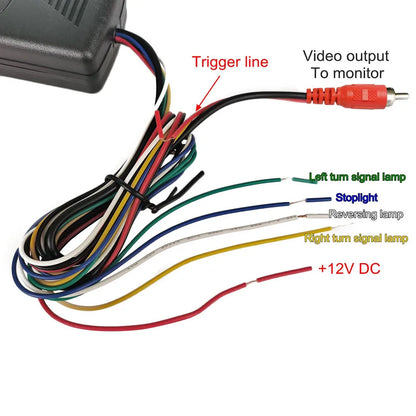 DIYSECUR 4 Cameras In 1 Video Control Image Combiner Channel Converter Box for Car Driving System Front Rear Left Right View