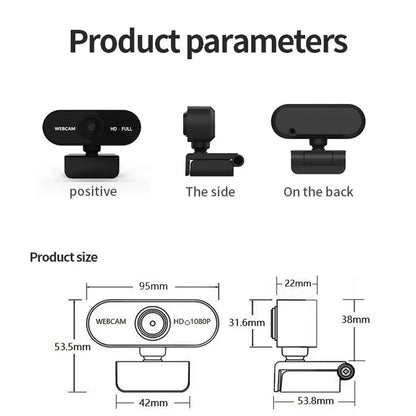 1080P/2K HD Webcam Plug and Play with Microphone USB Web Camera Autofocus Computer Web Camera for PC Laptop Video Conferencing