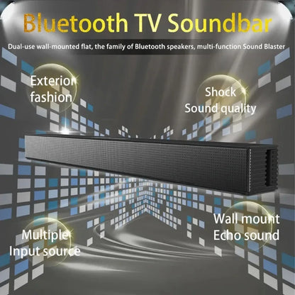 40W Soundbar for TV with Subwoofer Home Theater Multi Function Speaker Optical HDMI Coaxial AUX Wall Mounted Bluetooth Sound bar