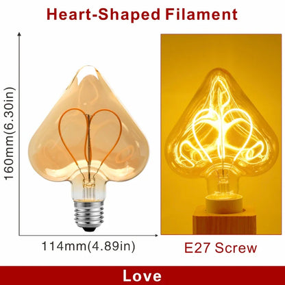 E14 E27 Retro LED Spiral Filament Light Bulb 4W Warm Yellow 220V C35 A60 T45 ST64 T185 T225 G80 G95 G125 Vintage Edison Lamp
