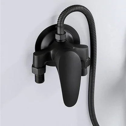 Cold Hot Mixer Tap Bathroom Faucets Black Shower Faucet Shower Head Set Household Wall Mounted Shower Mixer Valve Switch